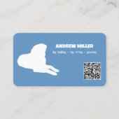 ドッグウォーカーカスタムQR （青） 名刺 (正面)