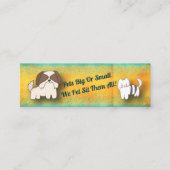 ドッグウォーカーキャットペットシッターモダンサービス スキニー名刺 (正面)