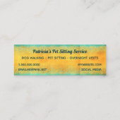 ドッグウォーカーキャットペットシッターモダンサービス スキニー名刺 (裏面)