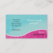 ドッグウォーカーキュートスコッティスカイブルー 名刺 (裏面)