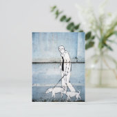 ドッグウォーカーグラフィティオンブリミロヴァ通り、クロアチア ポストカード (スタンド正面)