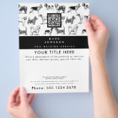 ドッグウォーカーグルーミングドッグトレーナートリマー事業 チラシ (手)