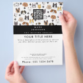 ドッグウォーカーグルーミングドッグトレーナーベットドッグスパ チラシ (手)