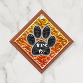 ドッグウォーカーサンキューブラックポープリント フェイバータグ