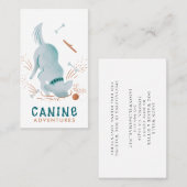 ドッグウォーカーシッター犬が土を掘る 名刺 (正面/裏面)