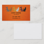 ドッグウォーカースタイリッシュモダンプロフェッショナル 名刺 (正面/裏面)