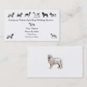 ドッグウォーカートリマーペットケアサーカスタムビス 名刺 (正面/裏面)