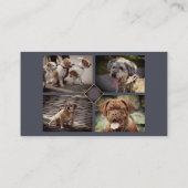 ドッグウォーカートレーナー広告フォト素晴らし 名刺 (裏面)