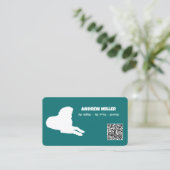 ドッグウォーカードッグボードQR 名刺 (スタンド正面)