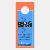 ドッグウォーカードッグ歩くプロモーション ドアノブサイン (正面)