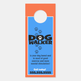 ドッグウォーカードッグ歩くプロモーション ドアノブサイン