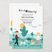 ドッグウォーカーパーティー 招待状 (正面/裏面)