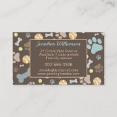 ドッグウォーカーブラウンポープリント 名刺 (裏面)