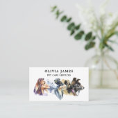 ドッグウォーカーペットケアサービスの名刺 名刺 (スタンド正面)