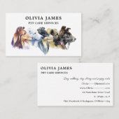 ドッグウォーカーペットケアサービスの名刺 名刺 (正面/裏面)