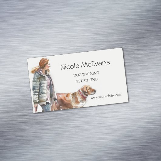 ドッグウォーカーペットケアサービス マグネット名刺 (インサイチュ)