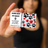 ドッグウォーカーペットシッターおもしろいポーアンドハート 名刺