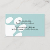 ドッグウォーカーペットシッターかわいいポーハート 名刺 (裏面)