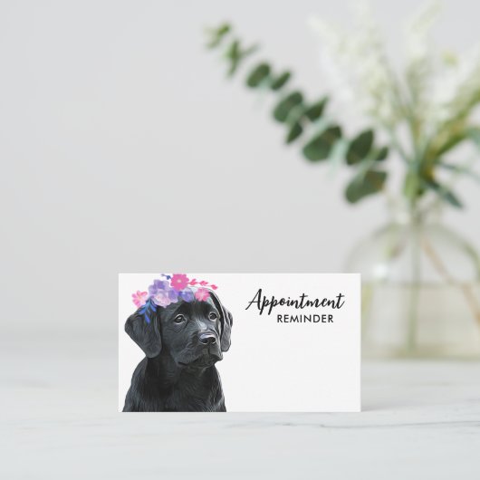 ドッグウォーカーペットシッターかわいいワンちゃんラブラドールビジネス 予約カード (スタンド正面)
