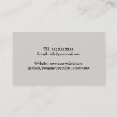 ドッグウォーカーペットシッターかわいい毛皮のポープリント 名刺 (裏面)