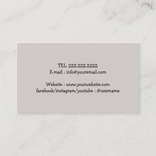 ドッグウォーカーペットシッターかわいい毛皮のポープリント 名刺 (裏面)