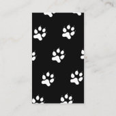 ドッグウォーカーペットシッターカスタムフォトブラック 名刺 (裏面)