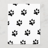 ドッグウォーカーペットシッターカスタムフォトホワイトフライヤー チラシ (裏面)