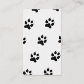 ドッグウォーカーペットシッターカスタムフォトホワイト 名刺 (裏面)