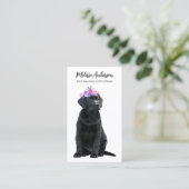 ドッグウォーカーペットシッター水の色パピーラブラドール 名刺 (スタンド正面)