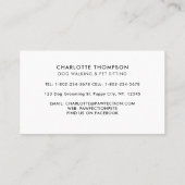 ドッグウォーカーペットシッター犬トリマーウォーター色 名刺 (裏面)