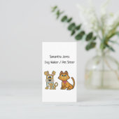 ドッグウォーカーペットシッティングサービスカットドッグキャット 名刺 (スタンド正面)