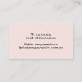 ドッグウォーカーペットシッティングペットブティック赤面ピンク 名刺 (裏面)