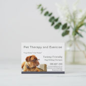 ドッグウォーカーペットセラピー写真テンプレート 名刺 (スタンド正面)