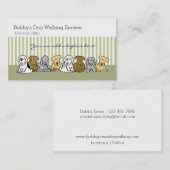 ドッグウォーカーペットビジネスのカスタマイズ 名刺 (正面/裏面)