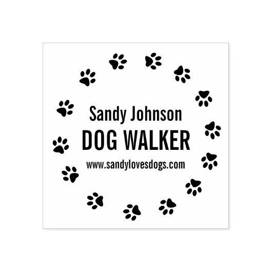 ドッグウォーカーペットビジネスカスタマイズウッドスタンプ ラバースタンプ (インプリント)