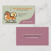 ドッグウォーカーペットビジネスポメラニア犬 名刺 (正面/裏面)