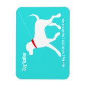 ドッグウォーカーペットビジネスラボモダン沿岸 マグネット (縦)