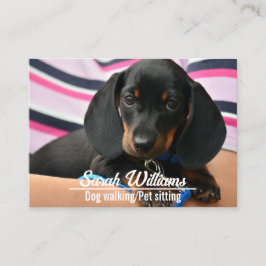 ドッグウォーカーペット座っ気にた子犬 名刺