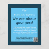 ドッグウォーカーペット座ペットサービスグルーミング チラシ (裏面)