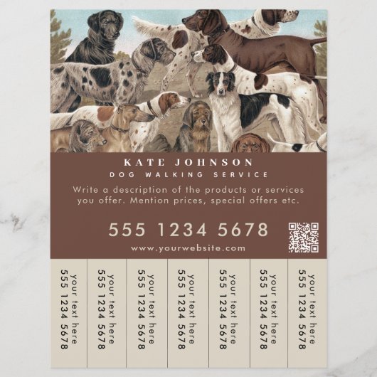 ドッグウォーカーペット座気に置動物の引き裂きラベル チラシ (正面)