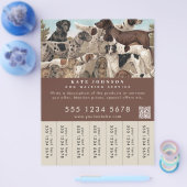 ドッグウォーカーペット座気に置動物の引き裂きラベル チラシ (シングル)