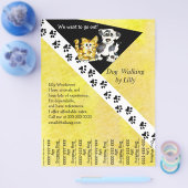 ドッグウォーカーペット歩くティアシートカスタムチラシ チラシ (シングル)