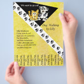 ドッグウォーカーペット歩くティアシートカスタムチラシ チラシ (手)