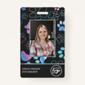 ドッグウォーカーホログラフィックポープリントドッグ バッジ (裏面)