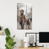 ドッグウォーカーポスター ポスター (ホームオフィス)