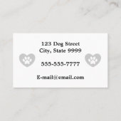 ドッグウォーカーポープリントパターン 名刺 (裏面)