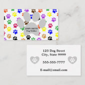 ドッグウォーカーポープリントパターン 名刺 (正面/裏面)