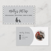 ドッグウォーカーミニマルカスタム主義フォト名刺 コーリングカード (正面/裏面)