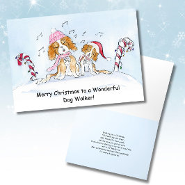 ドッグウォーカーメリークリスマスCKCSドッグス カード