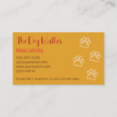 ドッグウォーカーモダンプロフェッショナル 名刺 (裏面)